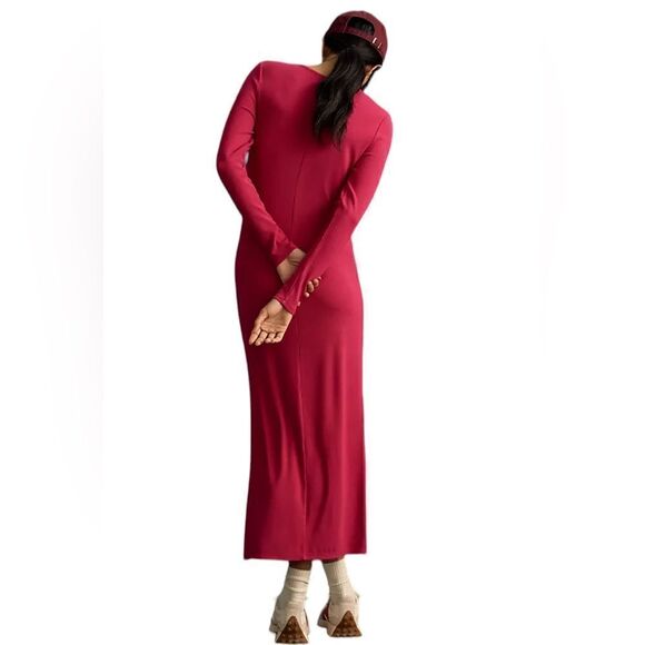 Bourdeaux Long Sleeve Maxi Dress Pink Anthropologie size Small/petite - Picture 6 of 14